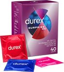 Durex Surprise Me Variety Condoms, 40 Condoms 1 Pack Packaging May Vary