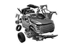 Airfix QUICKBUILD Model Car Kit - J6053 QUICKBUILD Ford F-150 Raptor - Grey Car Building Kit for Kids 6+, Construction Toys for Boys, Model Making with No Glue - Classic Car Gifts Plastic Model Kits