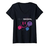 Womens Keep It old Skool Rave Music, Raver Culture, Raving V-Neck T-Shirt