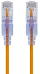 Monoprice - 116322 SlimRun Câble de raccordement Ethernet Cat6A - Fil de cuivre nu RJ45 UTP sans accroc 10 G 30 AWG 0,9 m jaune - Lot de 10