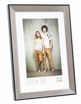 Deknudt Frames S45FD2 Cadre Photo avec Filet Résine Argenté/Noir 15 x 15 cm