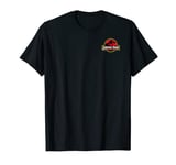 Jurassic Park Classic Red And Yellow Left Chest T-Rex Logo T-Shirt