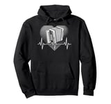 Heartbeat Accordion Accordionist Musician Instrument Pullover Hoodie