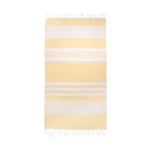 Sagaform Ella hamam stripete badehåndkle 145x250 cm Gul