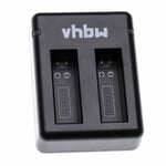 vhbw Chargeur USB de batterie double compatible avec Insta360 PL903135VT appareil photo digital, camcoder, DSLR- batterie d'action cam