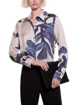 SISLEY Floral Satin Shirt, Multi