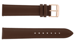 Bracelet Detomaso pour Montre. en Cuir Marron de 20 mm avec Boucle Dorée. NEUF