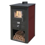 1 X POÊLE A BOIS PALLADE 10,7 kw - coloris noir/bordeaux