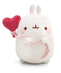 NICI peluche MOLANG avec ballon en forme de cœur 48 cm blanc - Peluche douce, mignonne peluche à câliner, pour jouer, pour enfants et adultes, une excellente idée de cadeau - 61675