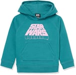 Amazon Essentials Disney | Marvel | Star Wars | Frozen | Princess Girls' Fleece Pullover Hoodie Sweatshirt, Star Wars Logo, 10 Years