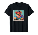 Golden Dog Music DJ Turntables Mixing Vinyl Records Graphic T-Shirt