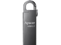 Pendrive Apacer Apacer USB flash disk, USB 3.0, 64GB, AH15A, silver, AP64GAH15AA-1, USB A, with carabiner