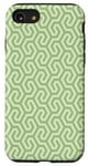 iPhone SE (2020) / 7 / 8 Sage Green Interlocking Geometric Line Abstract Pattern Case