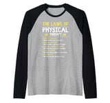 Funny Physical Therapist Art PT PTA Therapy For Men Women Raglan Baseball Tee