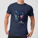 T-Shirt Homme Marvel - Thor Ragnarok - Visage Divisé de Hulk - Bleu Marine - M