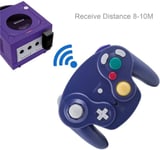 Manette Gamecube Bluetooth 2,4g Ngc Gamepad Joystick Gc Controller Gamecube Pad Jeux Avec Adaptateur Récepteur Pour Wii U Gamecube - Bleu