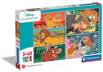 Clementoni palapeli 3x48 SuperColor Disney -eläimet 25285