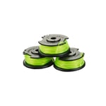 Lot de 3 bobines simple fil torsadé RYOBI 2mm pour coupe-bordures sur batterie RAC143