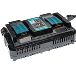 Vhbw - Chargeur double remplacement pour Makita DC18RD, 196933-6 pour batteries Li-ion d'outils, 120 w