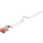 CAT 6 flat-patchkabel U/FTP, hvit, 0,25m