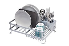MasterClass Aluminium Dish Drainer Rack, Sink Dish Rack with Large Capacity, 42 x 30 x 13 cm