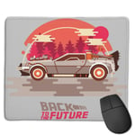 Back to The Future Delorean Forest Customized Designs Non-Slip Rubber Base Gaming Mouse Pads for Mac,22cm×18cm， Pc, Computers. Ideal for Working Or Game