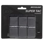 Dunlop 10298361 Super Tac Tennis Overgrip Black 3 Adulte Unisexe, Noir, 3-Pack