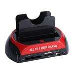 2.5 /3.5 Dual SATA IDE HDD Docking Station de Travail pour Disque dur Station d'accueil USB 2.0 (EU Plug)