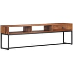 Meuble télé buffet tv télévision design pratique 160 cm bois de sesham massif