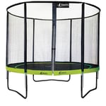 Trampoline de jardin rond 305 cm + filet de sécurité punchi Vert 300 - Vert - Kangui