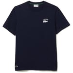 T-shirt Lacoste  T-SHIRT REGULAR FIT  MARINE LOGO BRODÉ