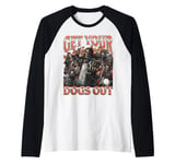 Get Your Dogs Out Funny Hard Skeleton Meme Bootleg Graphic Raglan Baseball Tee