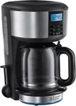 Russell Hobbs Buckingham Filter Coffee Machine, 1.25L Carafe/10 cups, 1-4 Cup &