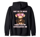 Can't See The Haters Loveglasses On Monkey Heart Glasses Zip Hoodie