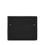 Fossil Anderson Portefeuille en Cuir Fin Minimaliste à Deux Volets avec Poche Avant pour Homme, Noir Anderson, 11,4 x 1,3 x 8,9 cm (L x l x H), Anderson à Deux Volets