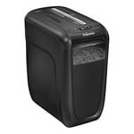 Fellowes Paper Shredder for Home Office Use - 10 Sheet Cross Cut Shredder for Home and Office Use - Deskside Shredder with 22 Litre Bin - Powershred 60Cs - High Security P4 - Black