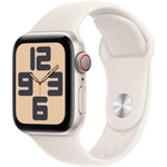 Apple Watch SE 40mm Starlight Aluminium Case GPS + Cellular Sport Band (M/L) [2024]