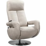 Rosario - Fauteuil Relax Electrique Cuir Gris Clair