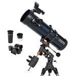 Celestron 31045 AstroMaster 130EQ Newtonian Reflector Telescope, Dark Blue