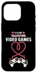 Coque pour iPhone 16 Pro V is For Video Games Gamers Couples Saint Valentin