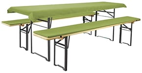 Brandsseller - Coussins pour Banc de Brasserie Ensemble de Housse 3 pièces - 1 Nappe 240x90cm et 2 Coussinets pour Banc rembourrés 220x25 cm Couleur Vert Clair