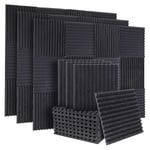 50pcs Acoustic Soundproof Foam Sound Absorbing Panels Sound Insulation Panels Wedge For Studio Wall