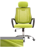 FTFTO Home Accessories Household sponge cushion ergonomic backrest adjustable lifting headrest office computer chair 3 colors available 360 degree rotating chair (Color : A) Green