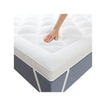 CASABEL Surmatelas 90x190 Cm Respirant En Microfibre, Antidérapant, Hypoallergénique