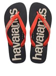Havaianas Kids Logomania Flip Flop Sandal, Orange, Size 1-2 Older