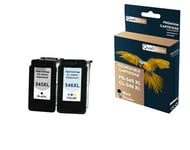 QUALITONER - 2 Cartouche compatible pour CANON PG-545 XL + CL-546 XL PG-545XL + CL-546XL Noir + Couleur pour Canon Pixma MG 3000 Series MG 3000 Series