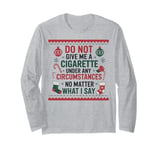 Funny Christmas Holiday Quitting Bad Habits Design Long Sleeve T-Shirt