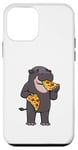 Coque pour iPhone 12 mini Hippopotame pygmée mangeur de pizza Animaux sauvages