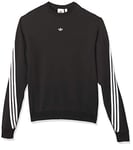 adidas Men 3STRIPE WRAP CR Sweatshirt - Black/White, Large