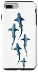 Coque pour iPhone 7 Plus/8 Plus Shark - Étui de téléphone mignon pour amoureux de requin